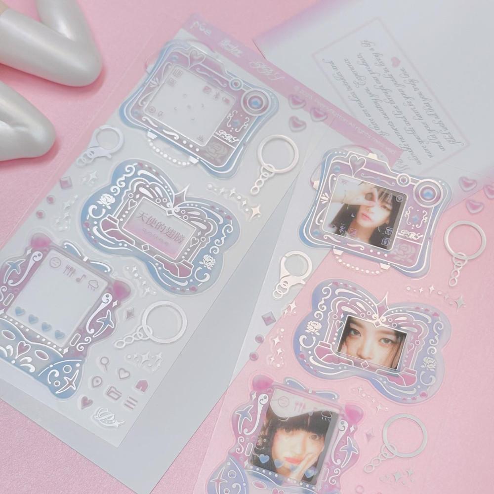 펄리버튼 사이버 게이밍콘솔 프레임 스티커