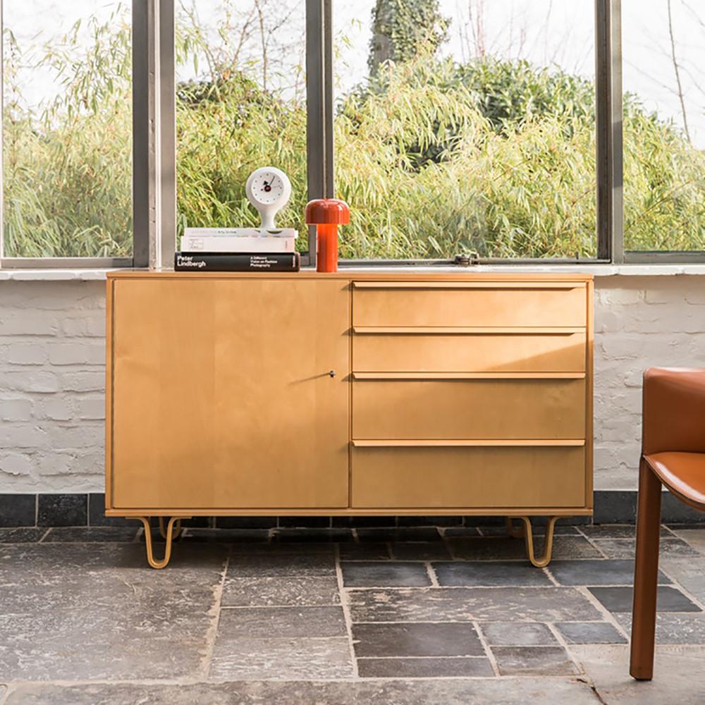 시즈브락만 빈티지 원목 서랍장 우드 거실장 사이드보드 수납장 플랩장