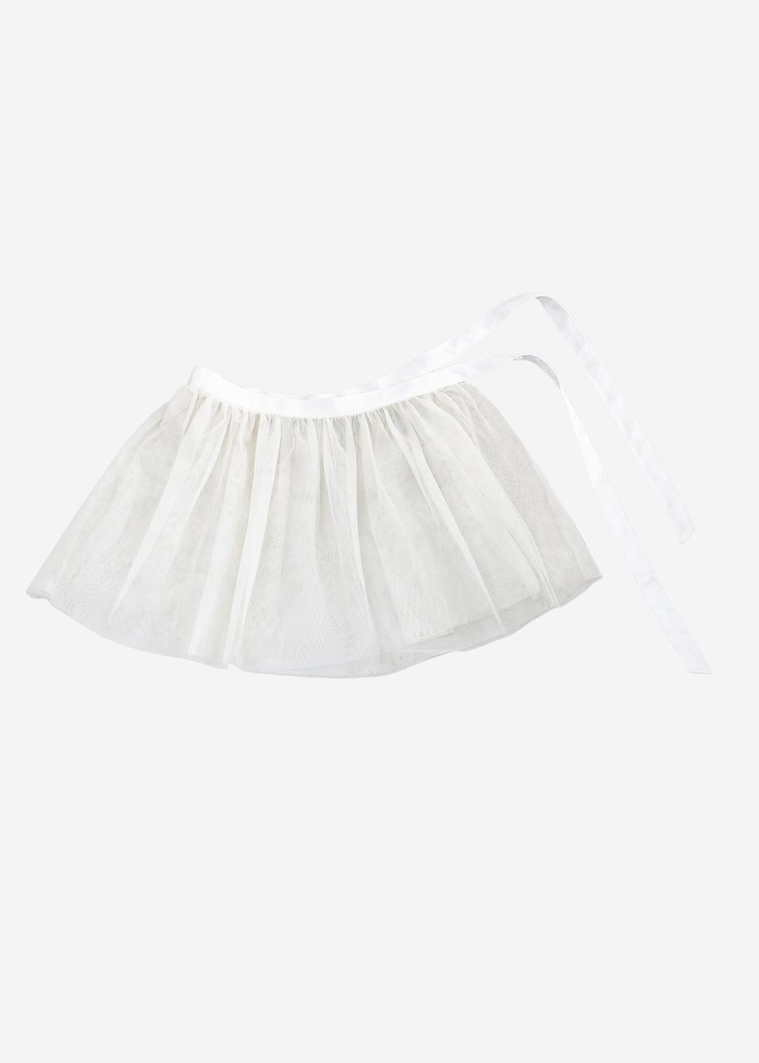 MESH WRAP SKIRT (SATIN SHORTS SET) #WHITE[PRE-ORDER 10% OFF/2.15이후 순차발송] - 달링유어배드