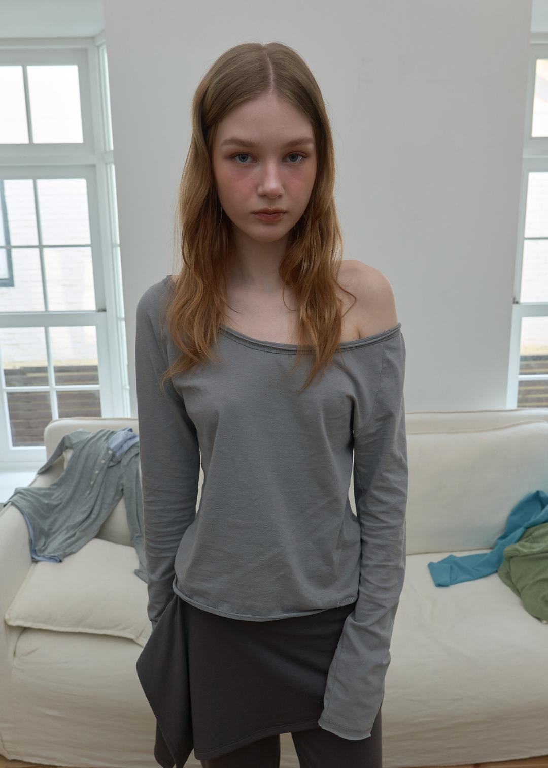 Raw Cut Long Sleeve Tee_4Color