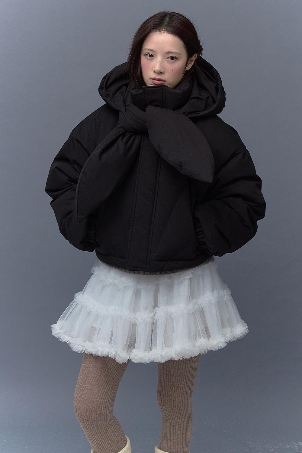 DUCK DOWN SNOW DOLL PUFFER JACKET_TT5W008BK