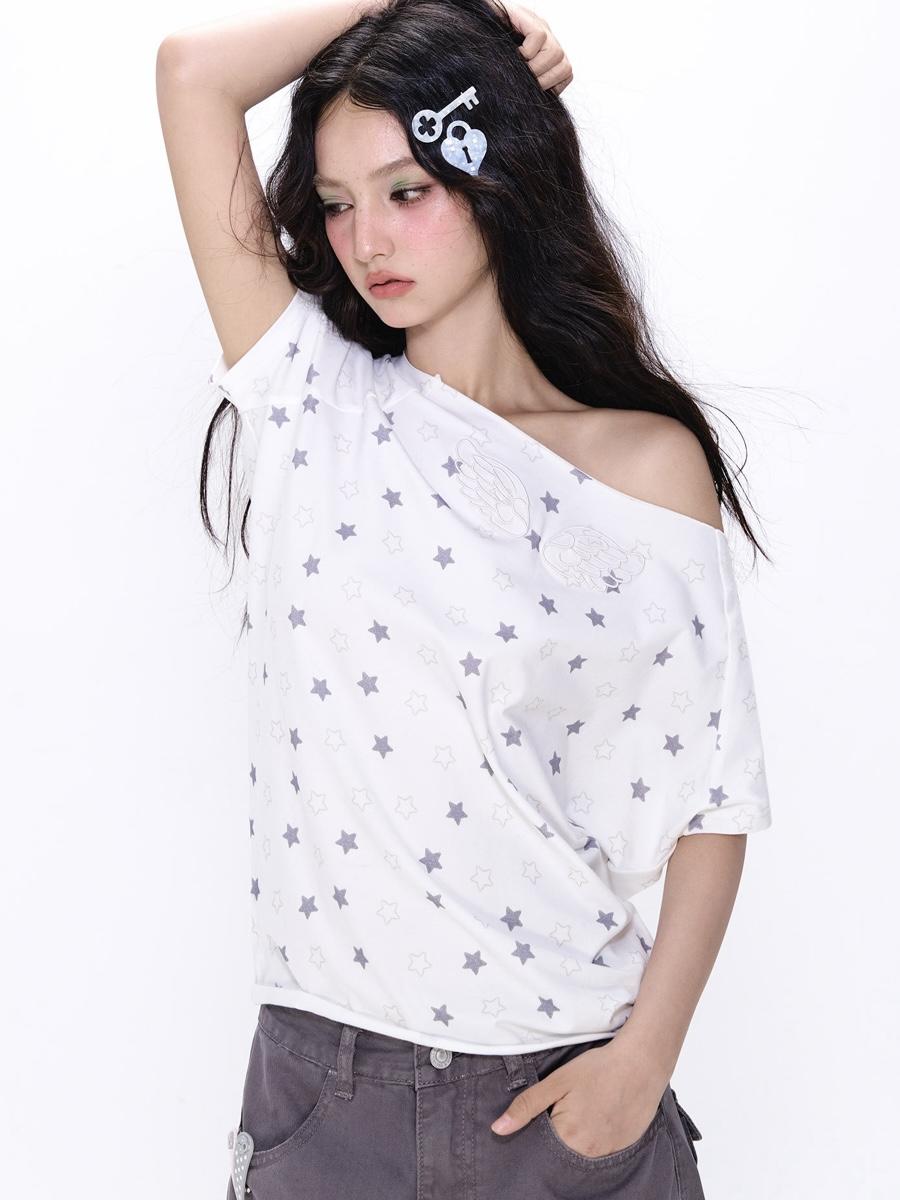 NECY STUDIO Angel Fallen Star T-shirt