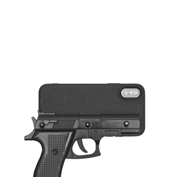 [ ORDER MADE / Takes approx 1-2 weeks ] SKULL GUN IPHONE CASE IN BLACK
