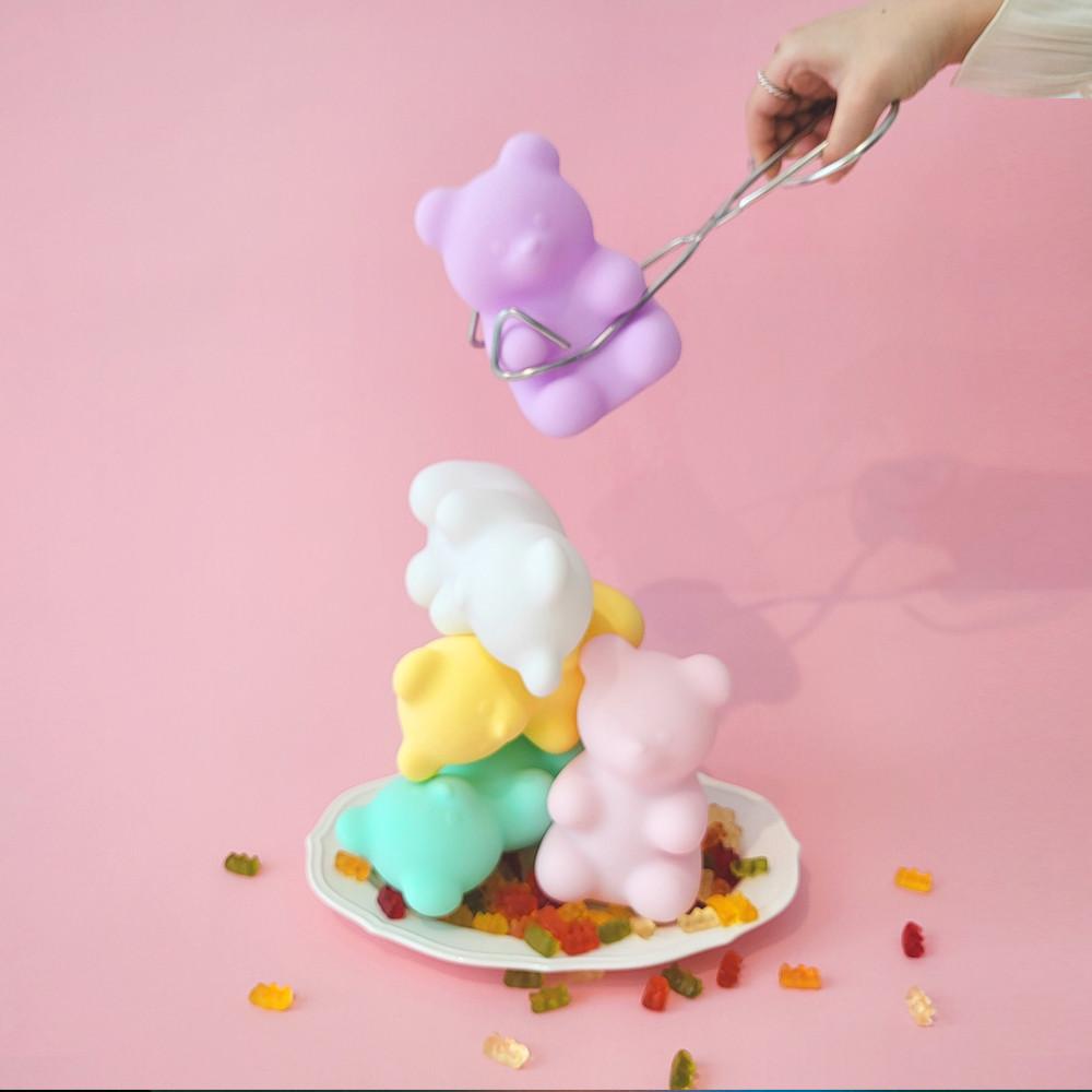 젤리곰 무드등/실리콘무드등 무선 타이머 곰돌이 캐릭터 수유등 아이방꾸미기 미드센추리 조명