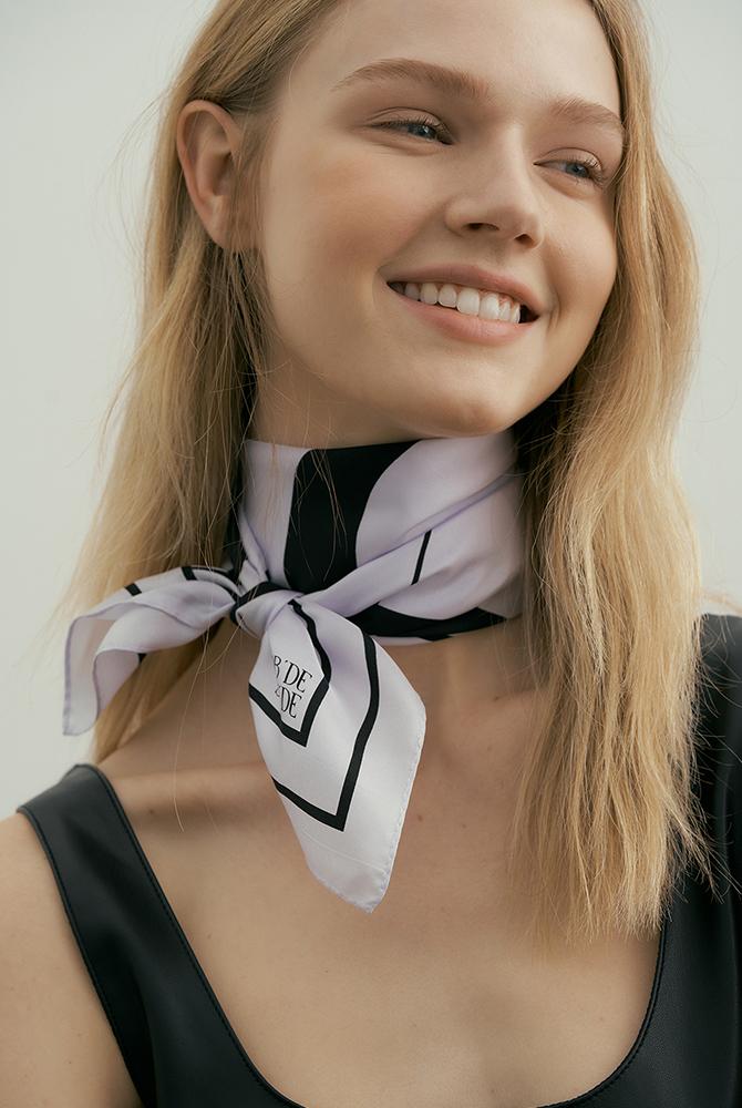symbol silk scarf - violet