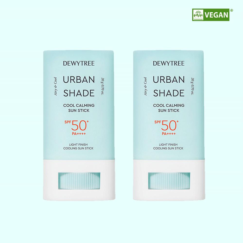 [듀이트리] 1+1 어반 쉐이드 쿨 카밍 선스틱 20g 백탁없는 시원함 스틱썬크림 SPF50+PA++++ : 듀이트리