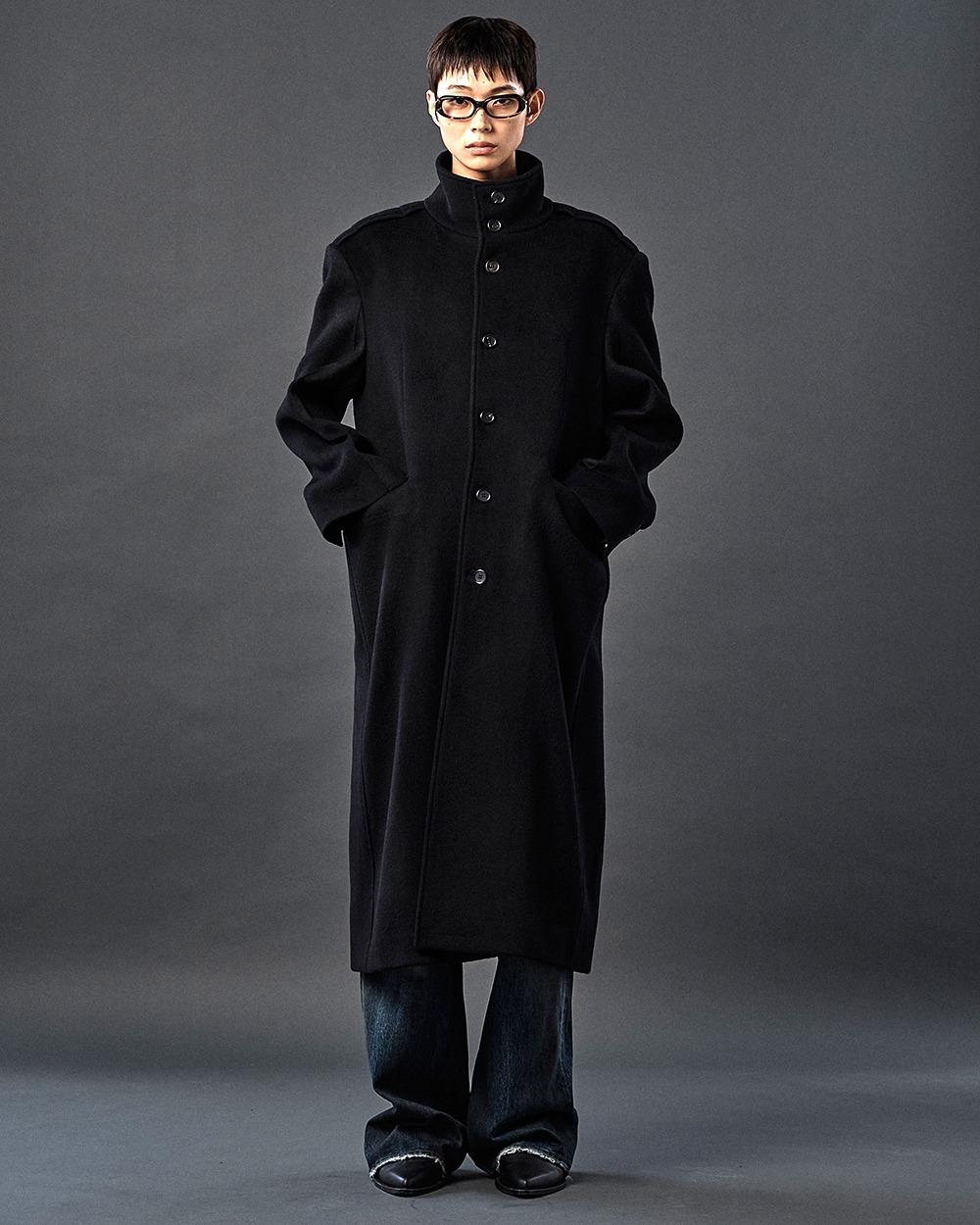 WOOL CASHMERE HIGH NECK COAT BLACK (WJ423)_2nd RESTOCK*1/6일 순차 출고*