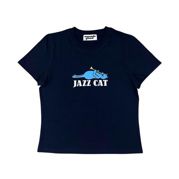 Jazz Cat Tee (Women) - Navy
