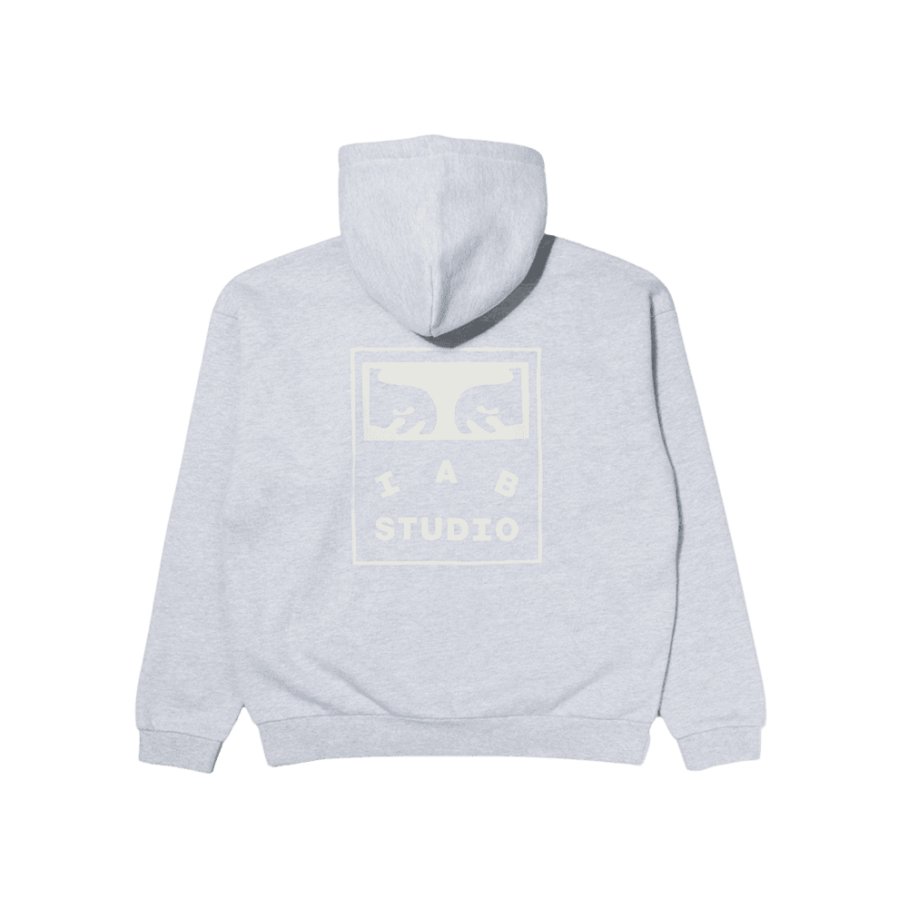 아이앱 스튜디오 x 오베이 아이콘 엑스트라 헤비 집 후디 그레이 헤더