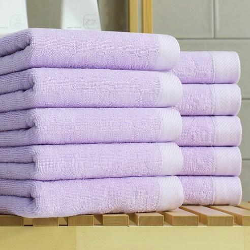 코튼타올 프리미엄 호텔타올 130g 30수 연사, 라이트퍼플, 10개 - 수건/타월 | 쿠팡