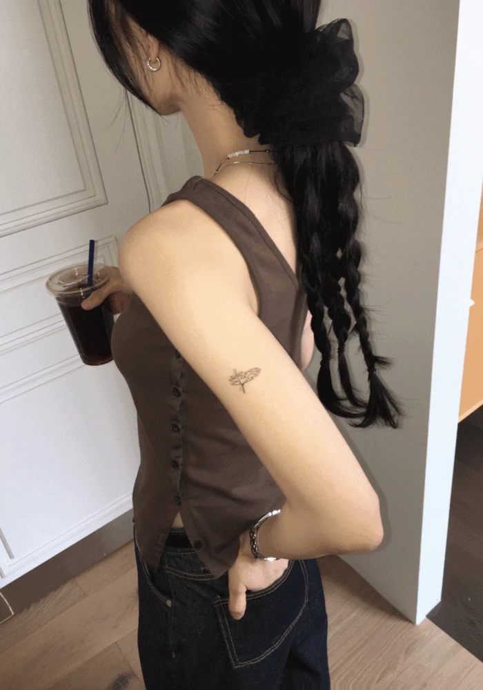 리버 버튼 나시 (3color)