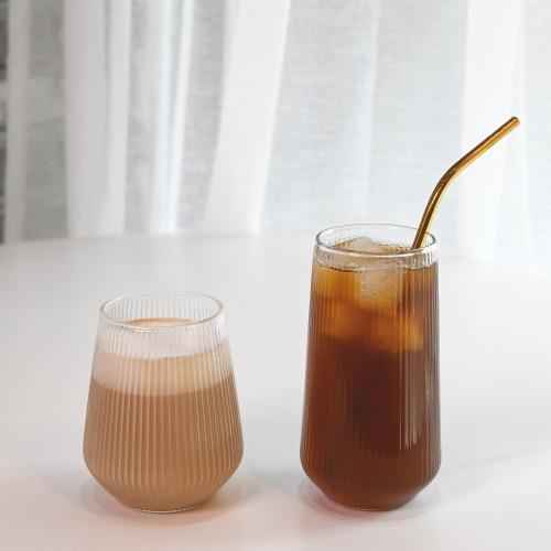 주름 내열 유리잔(2size)