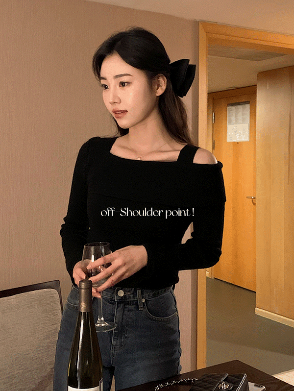 쇼퍼랜드 [기획]블랑 오프숄더 니트 (4color)