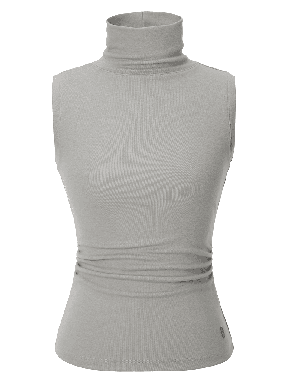 Drape Turtleneck Top (sand beige)