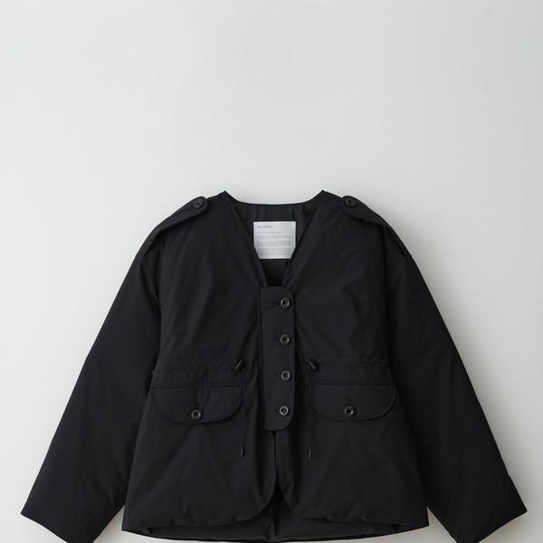 V Neck down jacket (Black)