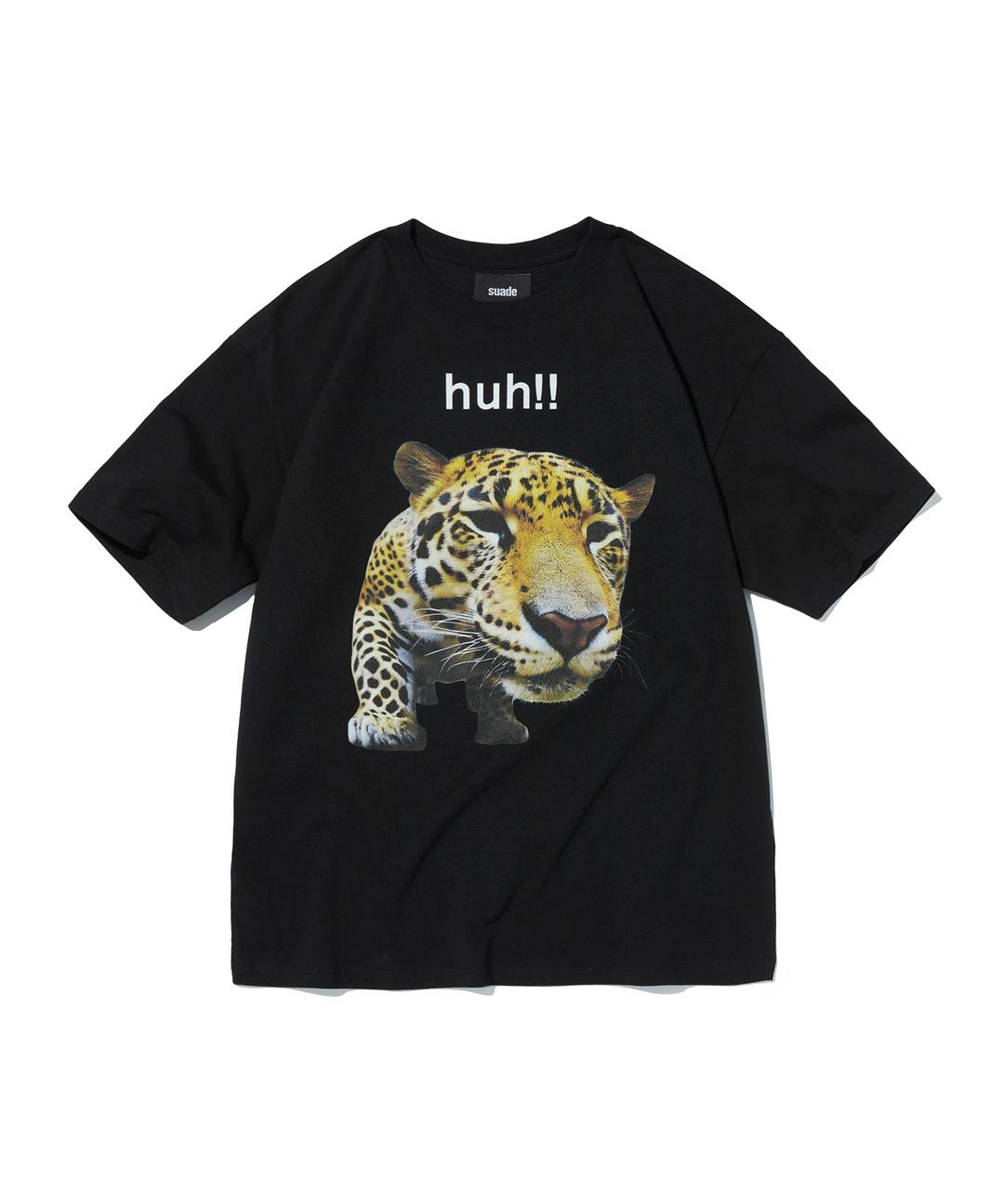 HUH!! LEOPARD TEE [BLACK]