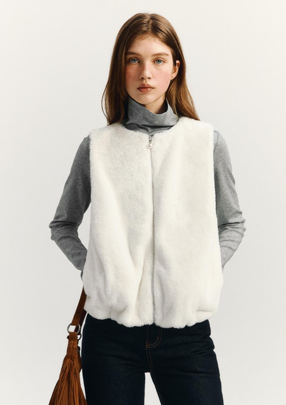 셔링 소프트 퍼 베스트(MAFDVT05NWH)