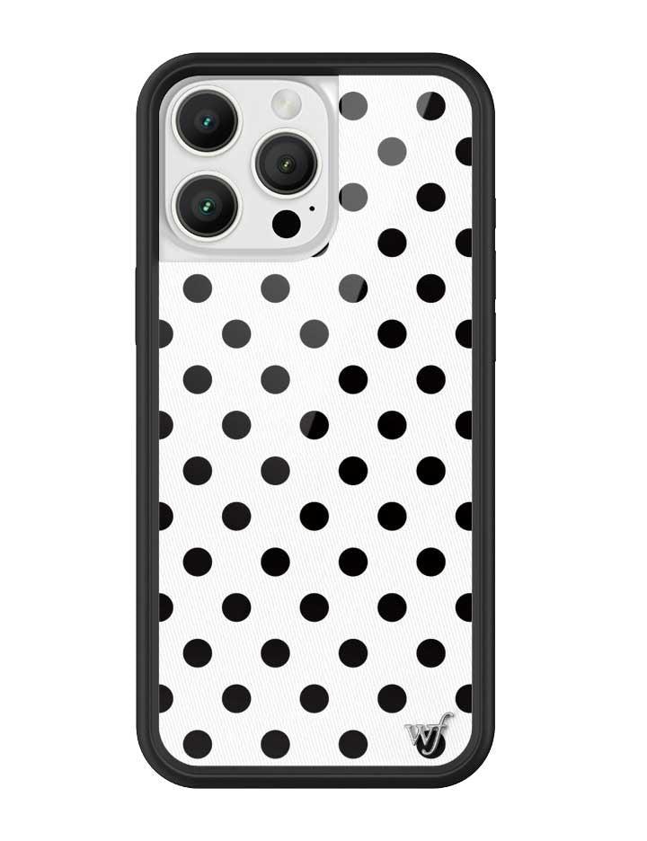 Wildflower Polka Dot iPhone case | White and Black
