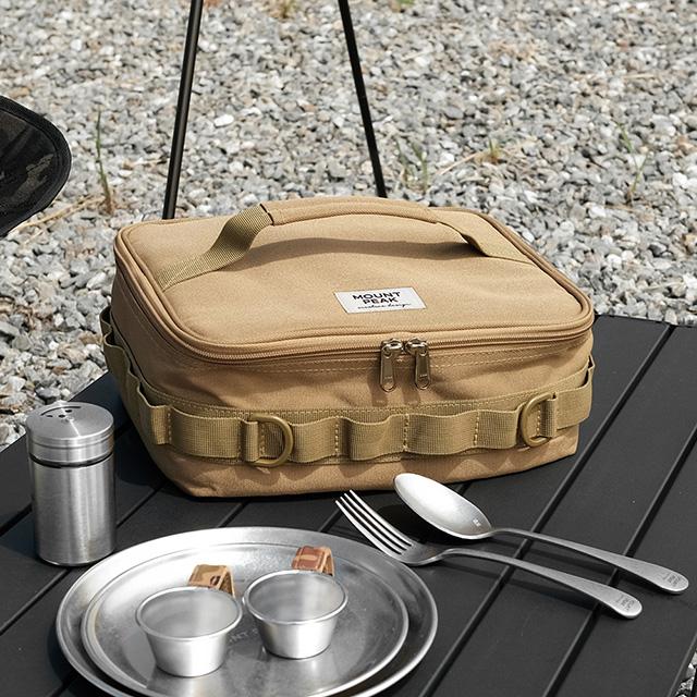 마운트피크 캠핑 가방 사각 수납 파우치 탄색 멀티백 식기가방 다용도