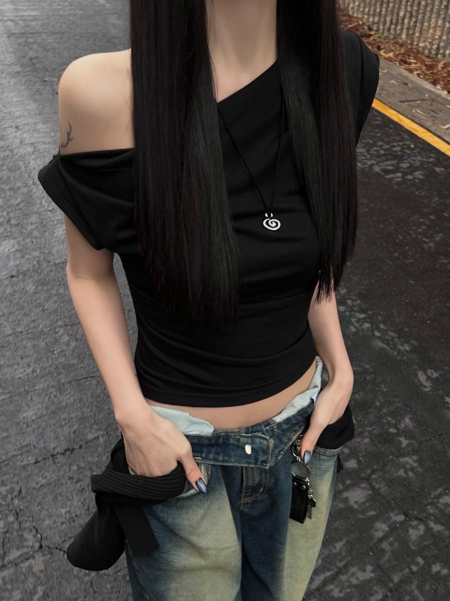 Silhouette Drape Tee (2color)