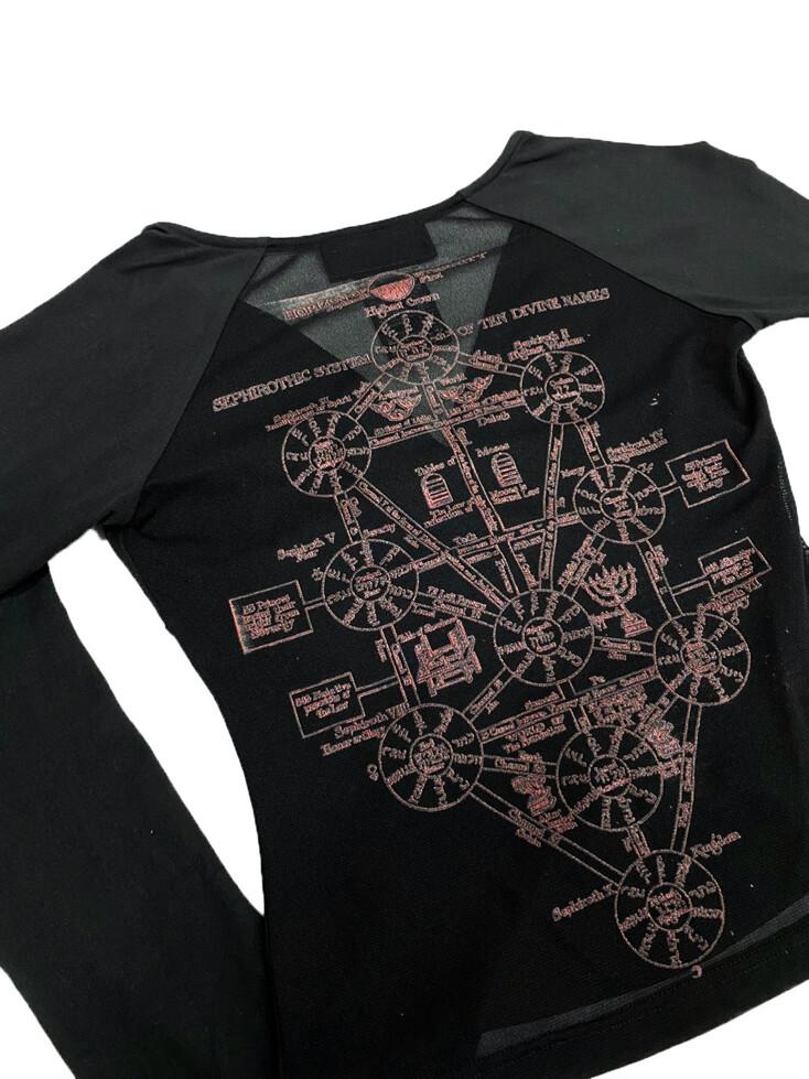 KABBALAH MESH TOP [ BLACK ]