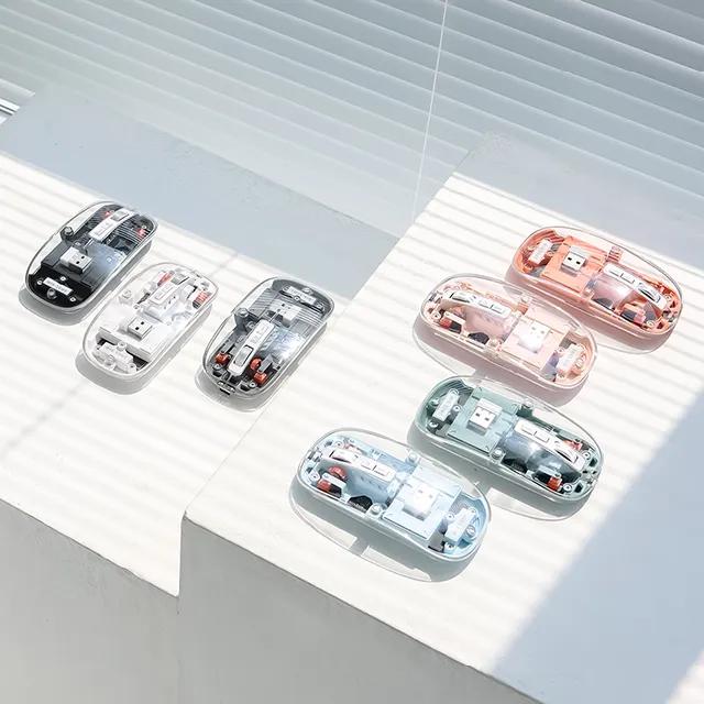 인썸 무소음 멀티페어링 블루투스 무선 투명 마우스 데스크테리어 Obvious