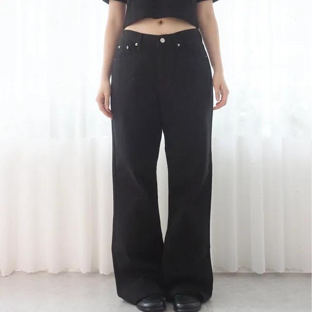 wide cotton boots-cut pt [2c]