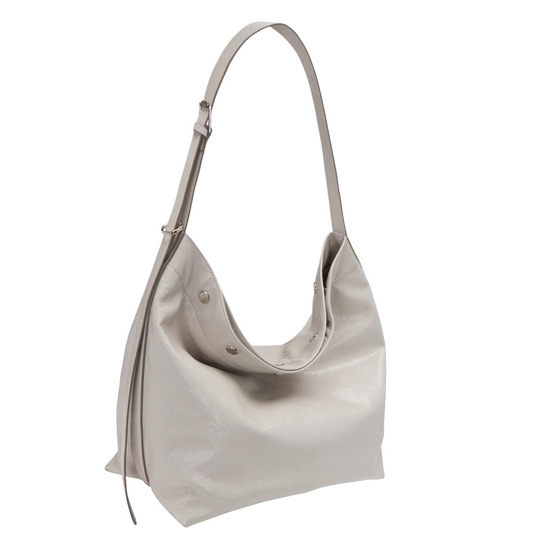 Perfec Button Up Soft Hobo L (퍼펙 버튼 업 소프트 호보 라지) Light Beige