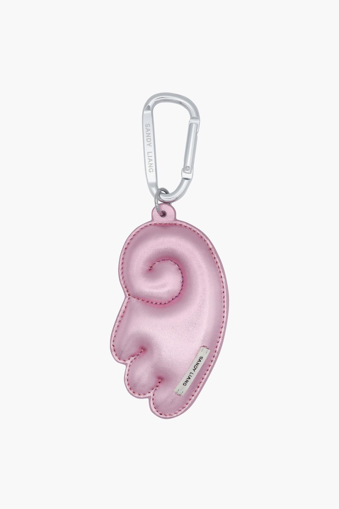 WING BAG CHARM IN METALLIC PINK - METALLIC PINK