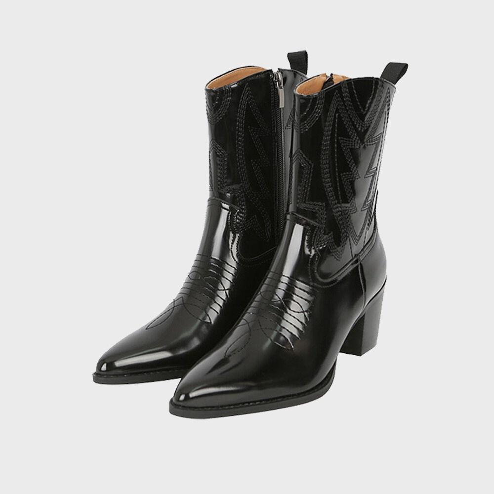 WESTERN BOOTS-COWHIDE VOX (BLACK)