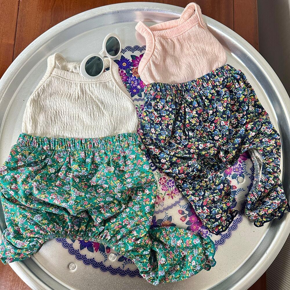 댕댕이 할미 몸빼바지 & 할미모자 SET