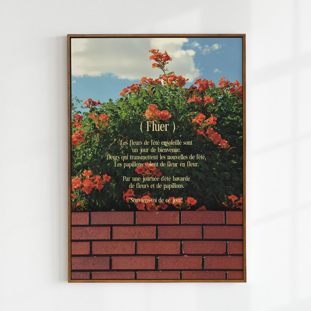 꽃 사진포스터 유럽감성 빈티지 무드 화사한 플라워 정원 꽃집포스터 Summer wall