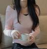 [고퀄/유사품주의]수지 발레코어 연말룩 골지 오프숄더 연습 핑크니트
