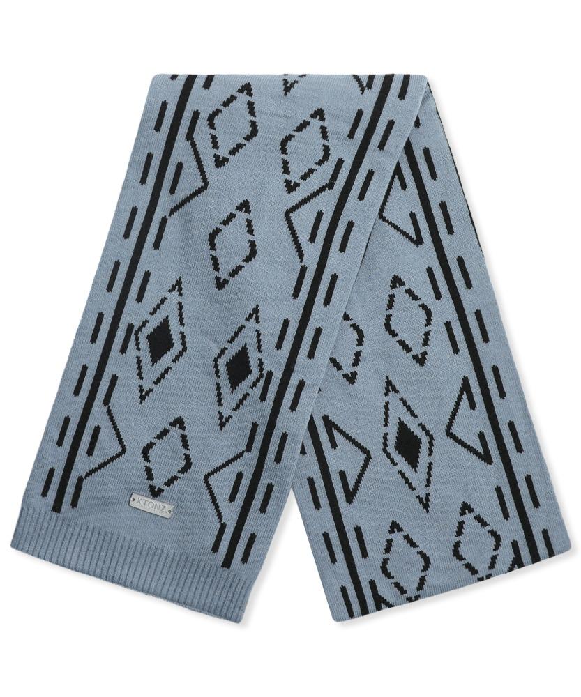 XTA096 에스닉 투톤 리버시블 머플러 (BLUE/BLACK)