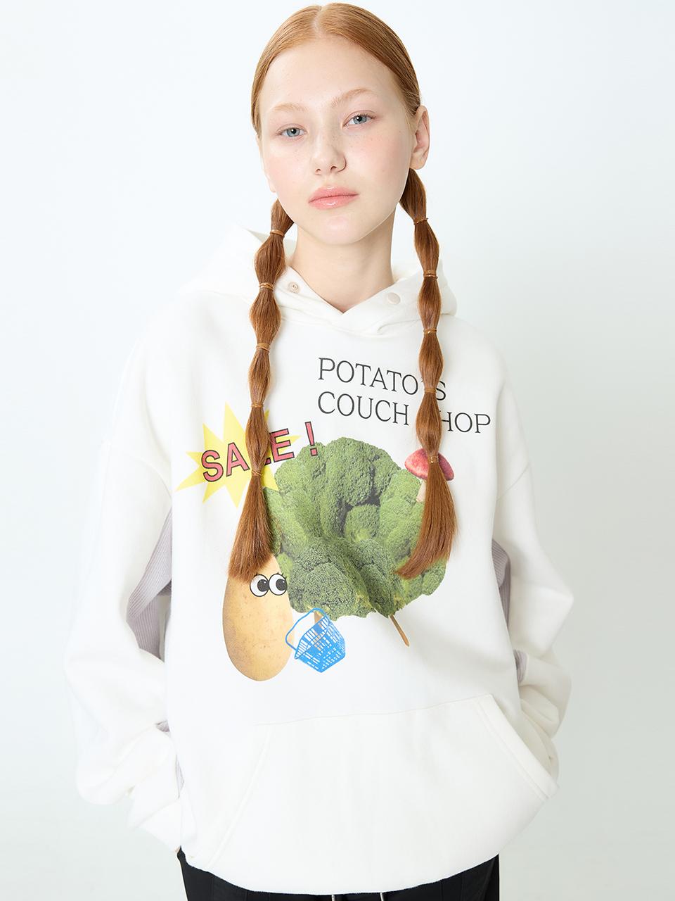 CH POTATO HOODIE(WHITE)