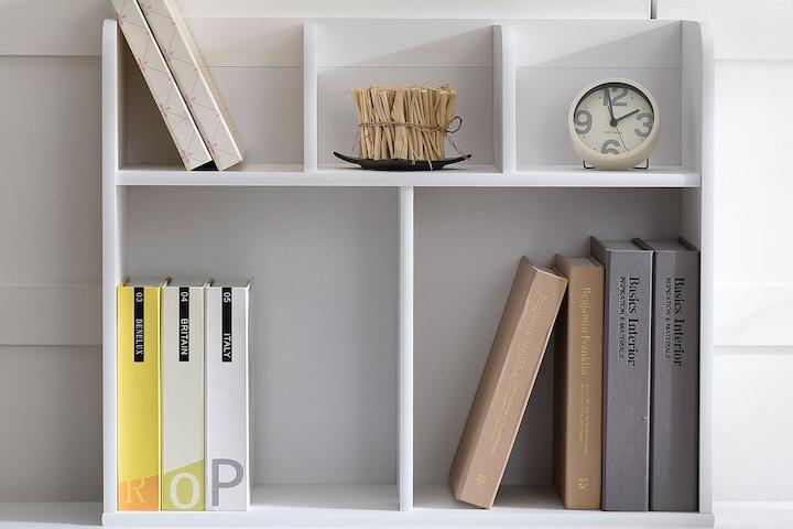 심플 60cm 2단 세칸형 책상 미니 책꽂이 6colors