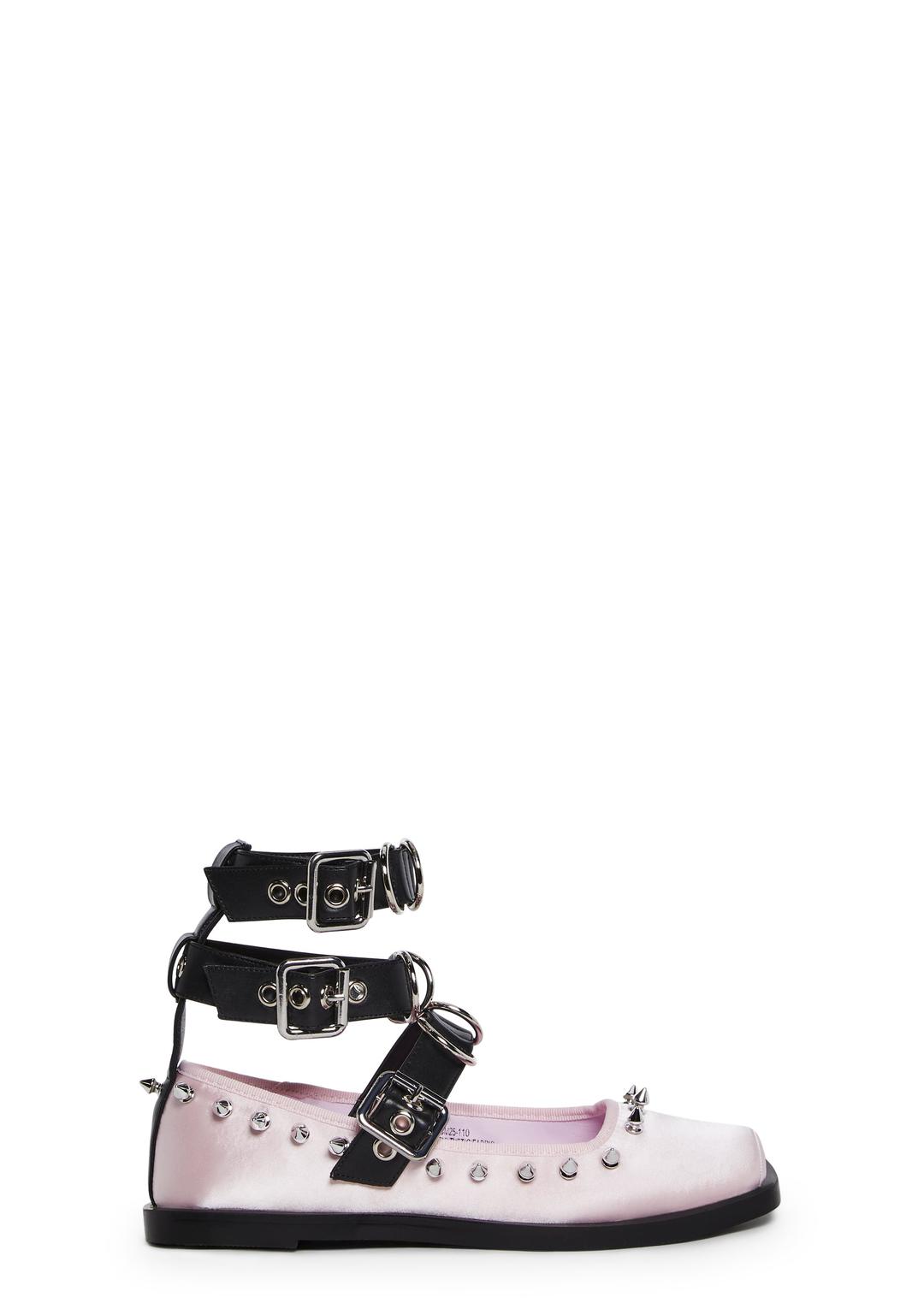 Killer Ballerina Ballet Flats - Pink - PINK / US 5