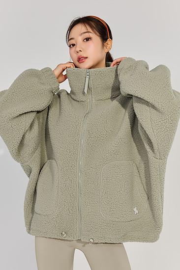 젝시믹스 쉐르파 하이넥 점퍼 세이지스톤