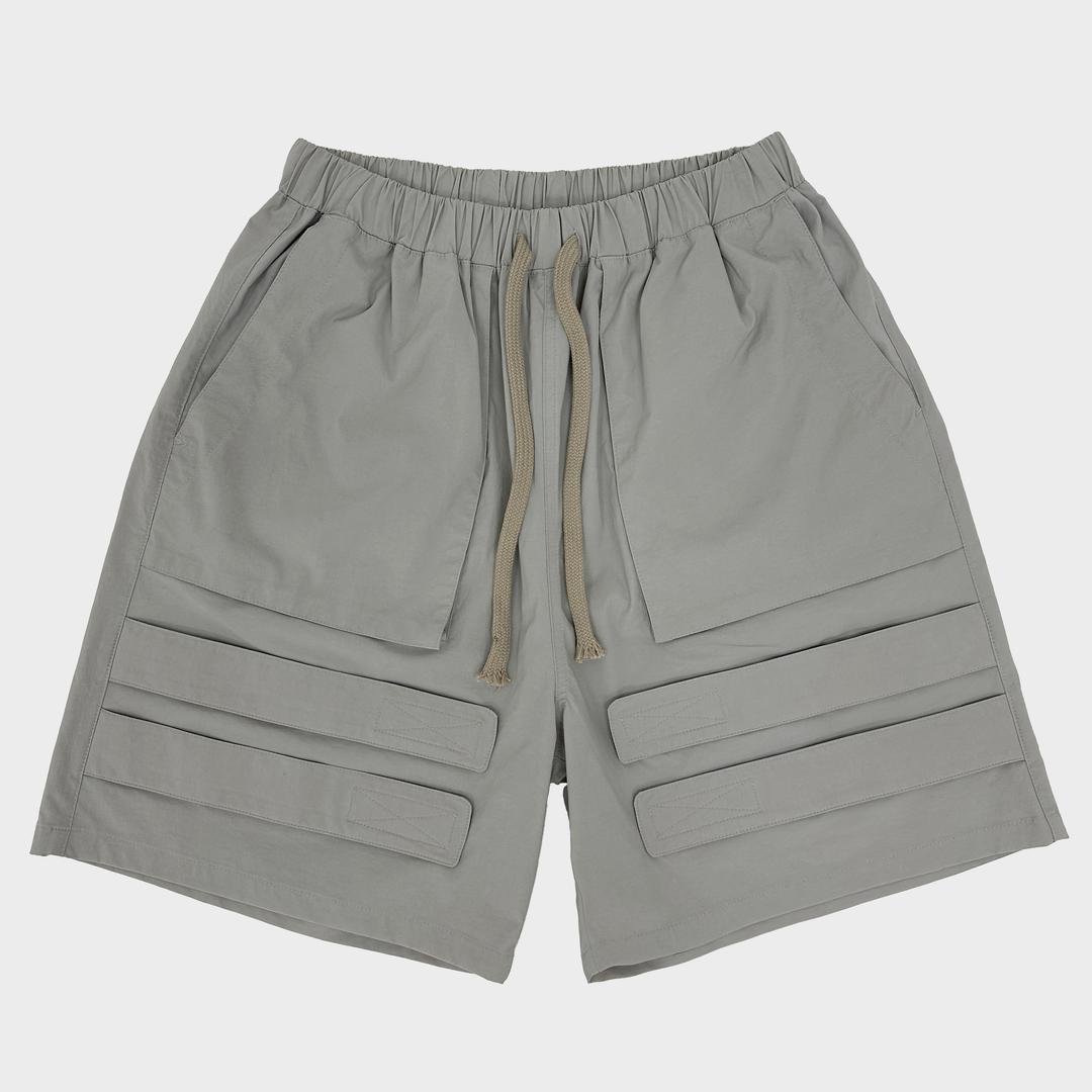 3D POCKET VELCRO SHORTS (LIGHT GRAY)