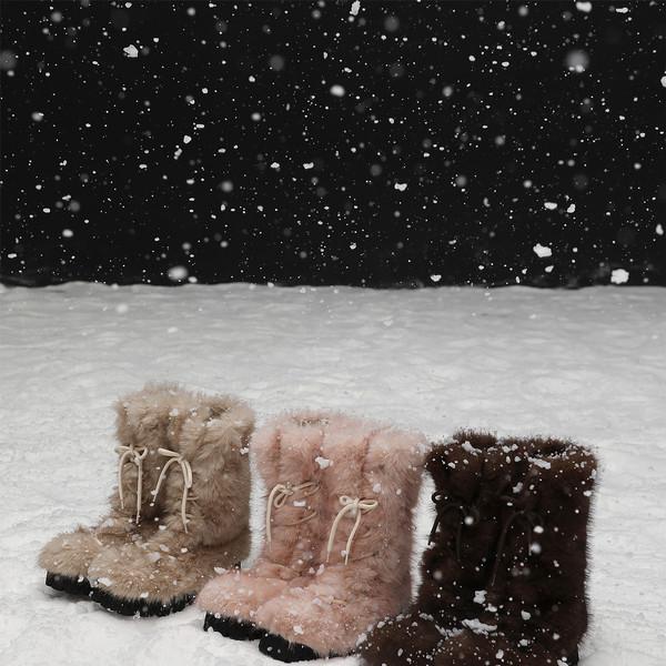 Moromoro eco-friendly fur sheepskin lining warm boots