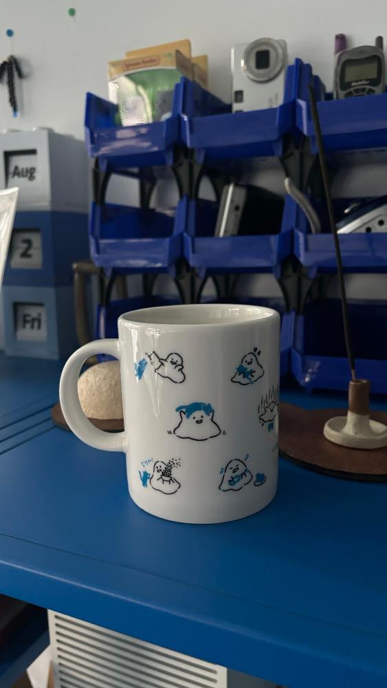 [머그잔] 내 고양이 보구가 유령과 고양이 도자기 컵