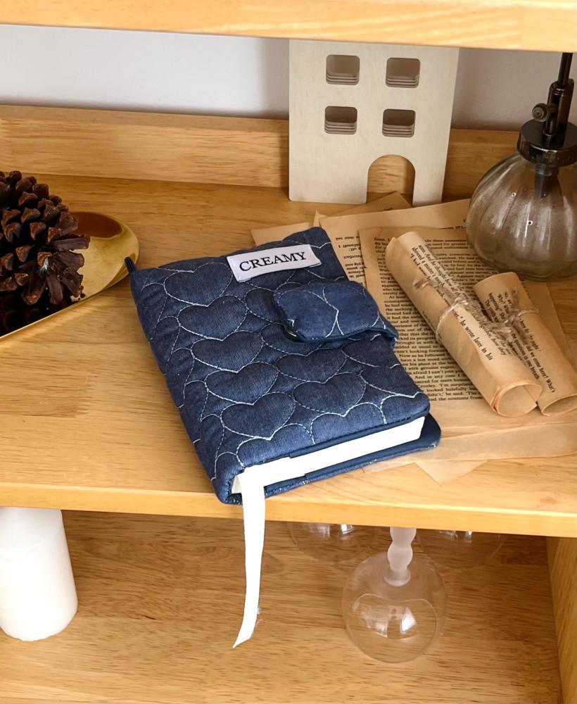 크리미 폭닥폭닥 북커버 책커버 누빔 주문제작 핸드메이드