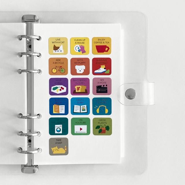 life sticker 라이프 일상 취미 일러스트 스티커