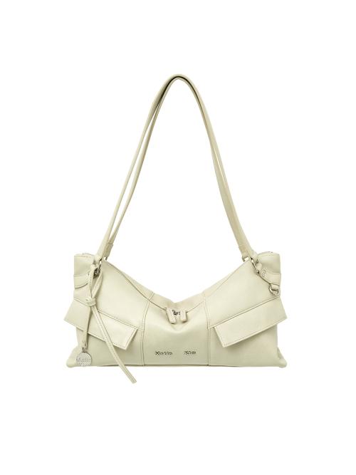 WIDE NEMO SHOULDER BAG IN LIGHT BEIGE