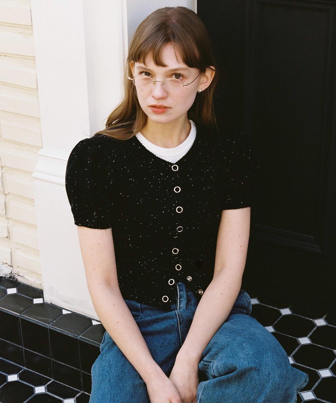 Cony Dust Half Cardigan ( Black )
