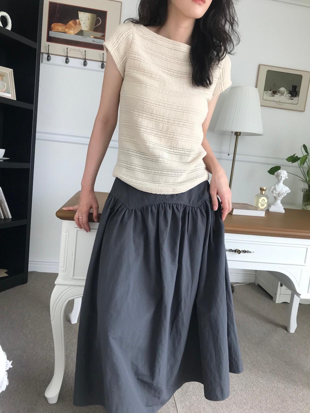 코니 보트넥 티 (3 colors)