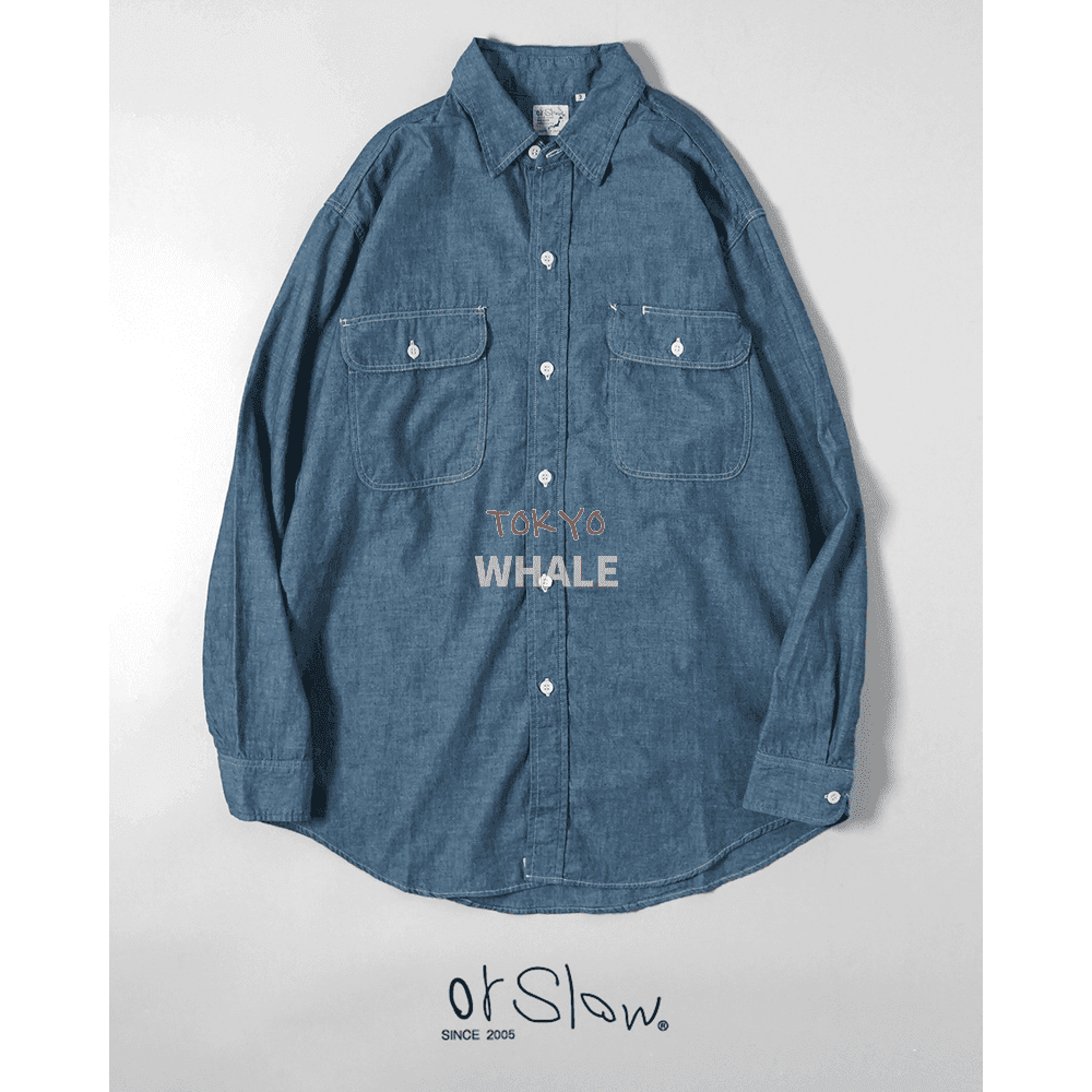 오어슬로우 샴브레이 워크 셔츠 01-8064-84