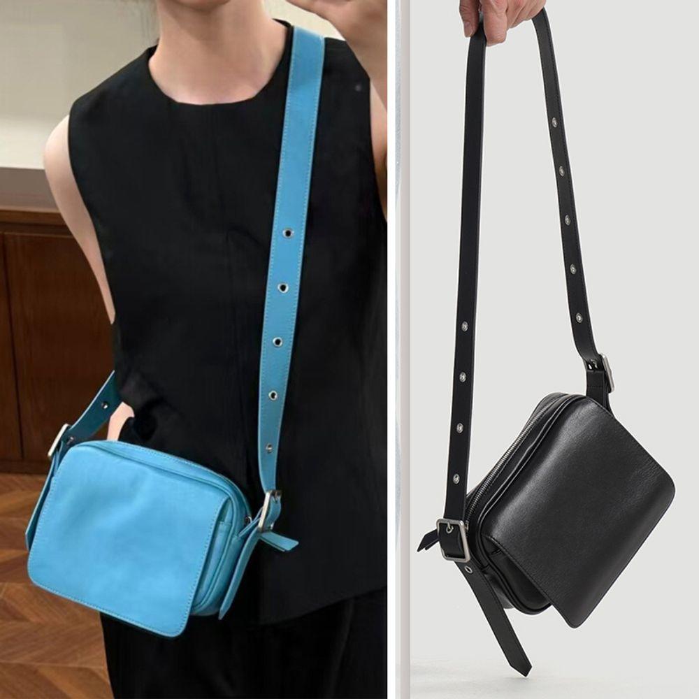 브리치 [쏘울백] 소가죽 미니 큐브 크로스백 (4color)