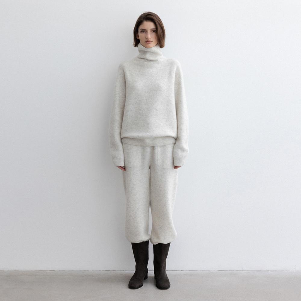 alpaca turtleneck (melange gray)