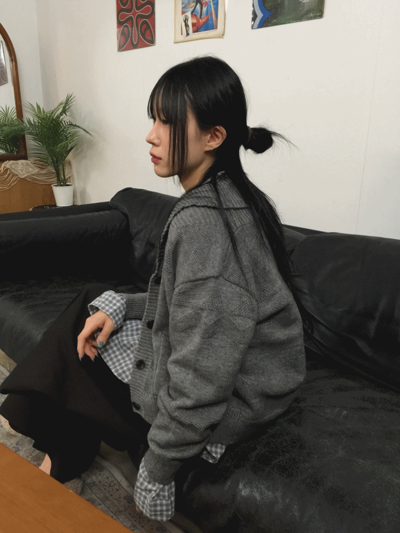 모래하우스 코스터 숄 가디건